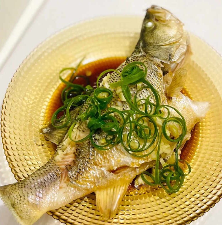 steamed whole fish with fragrant sauce