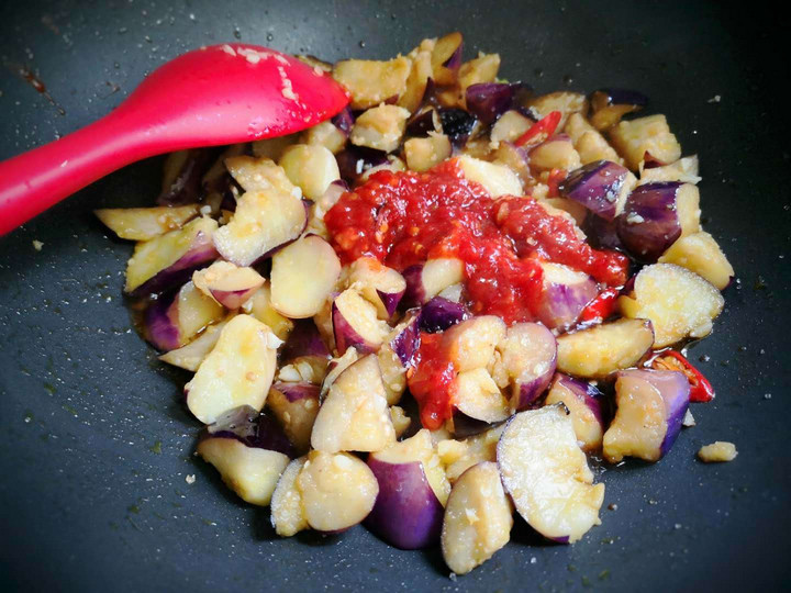 Sichuan Eggplant Braised in Fragrant Sauce step 3