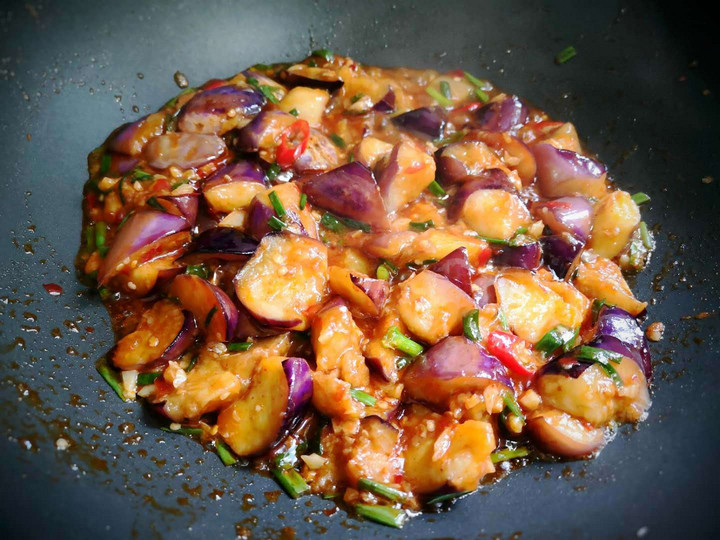 Sichuan Eggplant Braised in Fragrant Sauce step 5